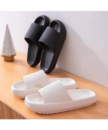 Sliders Cloud Slippers Women Men Non-Slip Mens Womens Slippers Cloud Sliders Soft Flip Flops with Thick Sole for Shower Bathroom Pool Beach 6.5 UK White - Buy Online on GoSupps.com