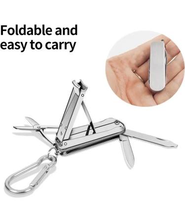 Nail Clippers Portable Multifunctional Fingernail Cutting Folding Single Nail Clippers with Scissors Keychain Household (Color : Six in One) - Buy Online on GoSupps.com