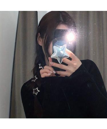 100 Silver Metal Star Snap Hair Clips | Non-Slip Hair Barrettes for Girls & Women | Cute Hollow Star Design - Buy Online on GoSupps.com