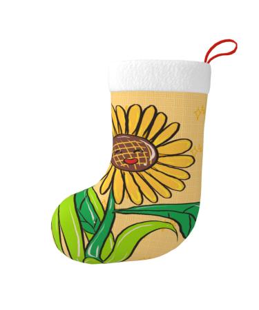 YYHHAOFA Sunflower Seeds and Sunflowers Picture Christmas Decorative Stockings : Soft Light and Tactile Suitable for Christmas Holiday Party