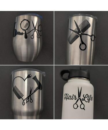Love Heart Comb and Scissors Hair Life Decal 4 Pack - Hairstylist Black Small 3.5 - Buy Online on GoSupps.com