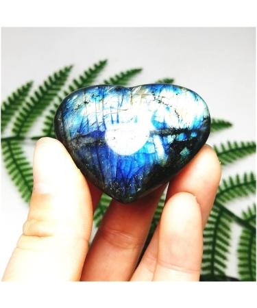 1pcs 3-4cm Natural Labradorite Heart Moonstone Reiki Gems Crystal Heart Stones - Buy Online on GoSupps.com