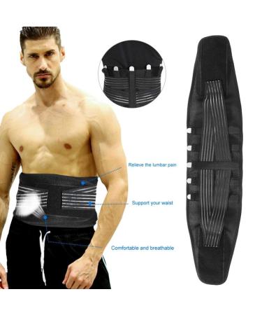 Back Support Lumbar Belt | Relief for Low Back Pain & Injury Prevention | Adjustable & Breathable Mesh Panels (L - Buy Online on GoSupps.com