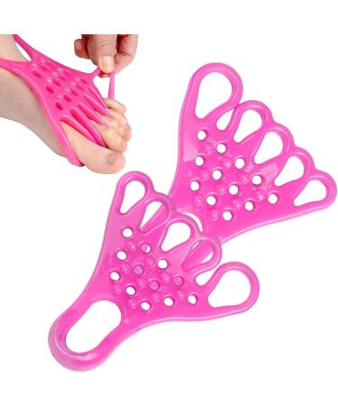Qmisify Silicone Gel Toe Separators - Toe Stretchers for Toe Alignment Correction - Toe Spacers & Straighteners for Women and Men - Pink - Buy Online on GoSupps.com