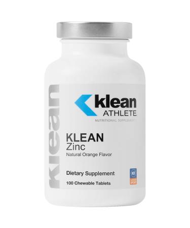 Klean Athlete Klean Zinc | Support for Immune System Function | NSF Certified for Sport | 100 Chewable Tablets | Natural Orange Flavor