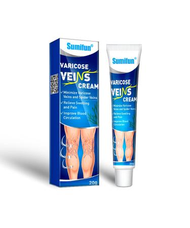 Sumifun Varicose Veins Cream Soothing Leg Cream Natural Herbal Plaster for Tired and Heavy Legs Fast Relief Strengthen Capillary Health Improve Blood Circulation Pack of 8 0.70 Ounce (Pack of 8)