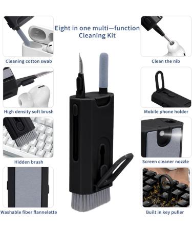 8-in-1 Multi-Function Cleaning Kit for Airpods Pro 1 2 3 - Black - Buy Online on GoSupps.com