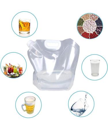 Soddeph 1.3 Gallon Collapsible Water Container Bag  BPA Free Food Grade Clear Plastic Storage Jug for Sport Camping Riding Mountaineer Freezable Food Grade (1.3 Gal  4-pack) 1.3 Gal/5L--4-pack - Buy Online on GoSupps.com
