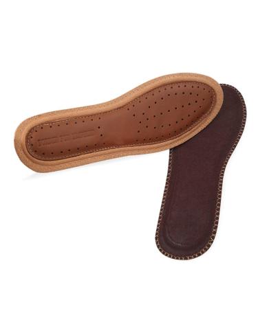 NOLITOY 1 Pair Damping Shoe Pads Mens Insoles Shock-Absorbing Shoe Pads Insoles for Plantar Charcoral Insoles Men Insoles for Shoes Sole of Foot Leather Insole Man Brown Siz 2