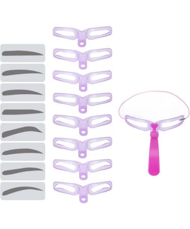  Entatial Eyebrow Shaping Kit 8 Pieces Eyebrow Stencil with Handle for Beginners for Daily Use - Buy Online on GoSupps.com