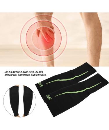 Compression Calf Sleeves for Sports | Shin Support Brace for Men & Women - Black - Buy Online on GoSupps.com
