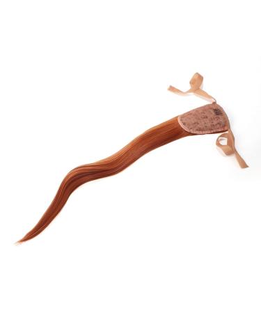 Buy Prettyland 60cm Static-Free Long Hair Straight Braid Ponytail Clip-In Extensions - Orange Copper-Red R01 International Shipping - Buy Online on GoSupps.com