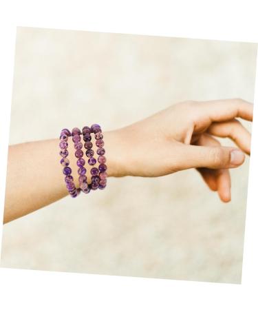 COHEALI 2pcs Beads Delicate Bracelet Beaded Bracelet Bead Bracelet Stone Jewelry Stone Bracelet Decorative Bracelet Stone Bead Jewelry Beaded Decor Turquoise Purple Emperor Stone Necklace Purple 0.80X0.80X0.80CM - Buy Online on GoSupps.com