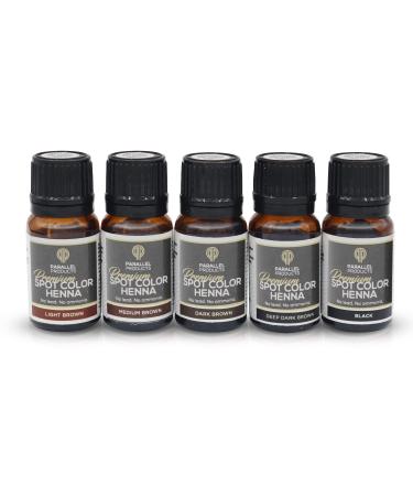 Spot Color Henna Hair Dye Kit - Professional Tinting Palette for Grey Hair Cover & Root Touch Up - 3g Mini-Collection - 5 Count Pack - Buy Online on GoSupps.com