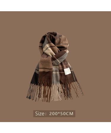High-Quality Ladies Triangle Scarf - Warm Cotton Vintage Winter Neck Warmer - One Size Brown - Buy Online on GoSupps.com