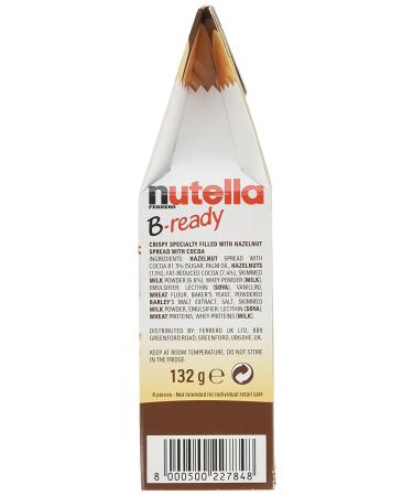 Nutella B-ready 6 Bar Multipack (2 Packs) - 132g | Delicious Hazelnut Snack - Buy Online on GoSupps.com
