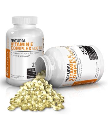 Natural Vitamin E Complex 400 I.U. Softgels - 250 Count (Pack of 1) - Buy Online on GoSupps.com