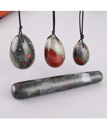 Natural Bloodstone Yoni Egg & Jade Fitness Equipment - Vaginal Muscle Tightening Ball Massager | Package B - Shop Internationally - Buy Online on GoSupps.com