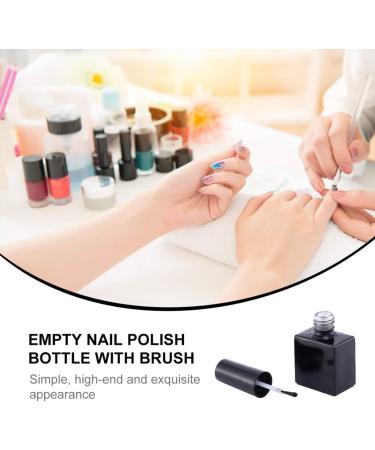 Frcolor 12 Pack Empty Nail Polish Bottles - Refillable Glass Containers for Nail Art & Makeup - 10ml Transparent Bottles for Women & Girls - Buy Online on GoSupps.com