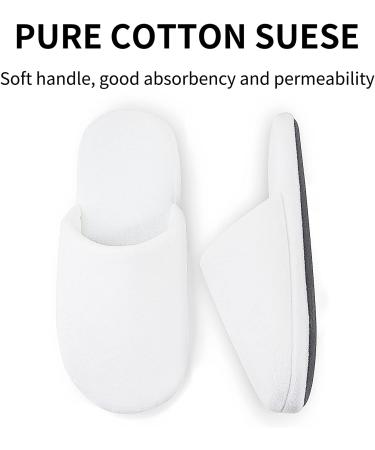 Tlizz7 Luxurious Spa House Shoes - Fluffy Memory Foam Slippers for Men & Women | Washable Ideal for Hotels & Guesthouses - 3 Pairs White 36/37.5 EU - Buy Online on GoSupps.com
