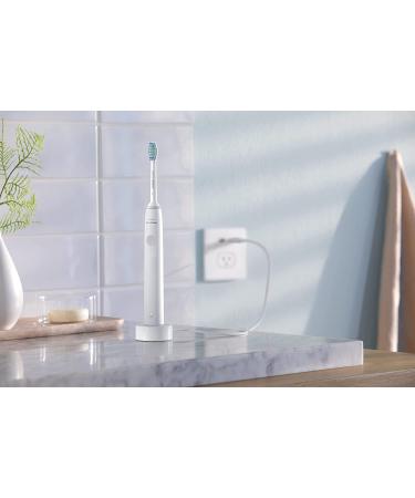 Philips Sonicare 1100 Rechargeable Electric Toothbrush - HX364102 White Grey | Best Oral Care - Buy Online on GoSupps.com