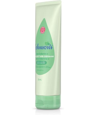 Johnson's Baby Creamy Oil with Aloe & Vitamin E | Non-Greasy Baby Lotion for Delicate Skin | Hypoallergenic & Paraben-Free | 8 Fl Oz - Buy Online on GoSupps.com