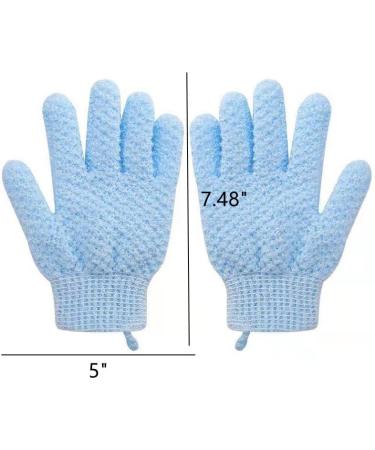 2 Pair Exfoliating Body Gloves | Unisex Bath Scrub Mitts for Shower Spa & Massage | Exfoliating Mitts for Body Face Hands & Feet - Buy Online on GoSupps.com