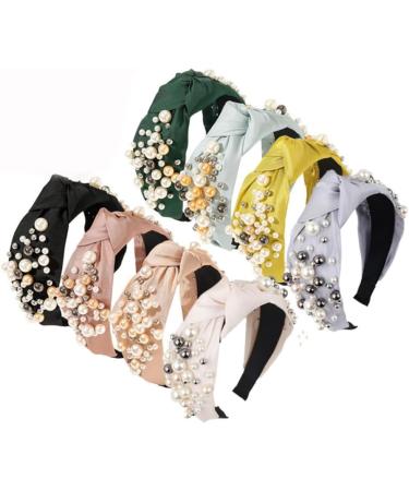 1 Piece Women's Wide Headband Vintage Pearl Headband Knotted Headband Hair Band Knot Headbands Headband Hair Accessories Headwear for Women Girls Light Grey lightgrey - Buy Online on GoSupps.com