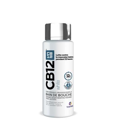 CB12 -White - Mouthwash - Whiter teeth and 12 hours of fresh breath - Alcohol-free - Light peppermint aroma - 250 ml