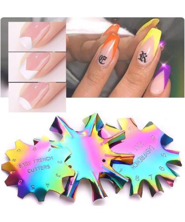 Stainless Steel Multicolor Nail Art Edge Trimmer Professional Gel Cutter Tool Multiple Shape French Style Smile Line Cutter for Women - Buy Online on GoSupps.com