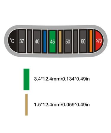 1 Piece Digital Thermometer Sticker for Aquariums & Coffee - Accurate Temperature Strips (Celsius) - Buy Online on GoSupps.com