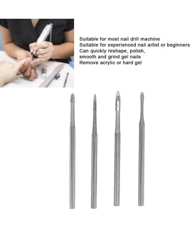 Nail Buffer Tips Nail Drill Bits Set Portable Manicure Tool 4Pcs Wear-Resistant Home Beauty Salon Nail Artist: - Buy Online on GoSupps.com