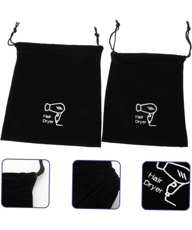 HAPINARY 10 Pcs Storage Bag Cotton Drawstring Bags Straightener Drawstring Bag Hair Dryer Velvet Black - Buy Online on GoSupps.com
