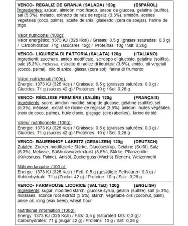 Venco - Salt Farm Licorice (12 units of 120g) - Buy Online on GoSupps.com