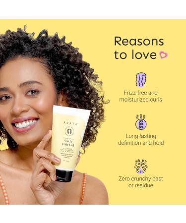 Arata Advanced Curl Care Gel 150 ML | Abyssinian Seed Oil Argan Oil Aloe Vera | Best Curl Definition & Hold | CG Approved Curly Hair Care - Buy Online on GoSupps.com
