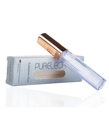 PURELEOR Clear Lash Glue Waterproof Latex Free Eyelash Glue for Sensitive Eye Strong Hold False Eyelashes Adhesive Strip Lashes Fast Drying Lash Glue 10ml 0.35oz