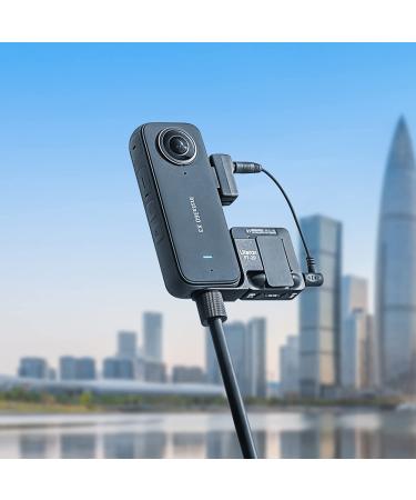 Cynova Insta360 X3 Mic Adapter - Type-C & 3.5mm Audio Ports for Insta360 X3 Camera - External Microphone & Charger Support - Buy Online on GoSupps.com
