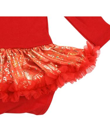 FYMNSI Baby Girls 1st Christmas Outfit Set | Newborn Princess Tutu Romper Dress with Accessories | 0-3 Months | Red - Buy Online on GoSupps.com