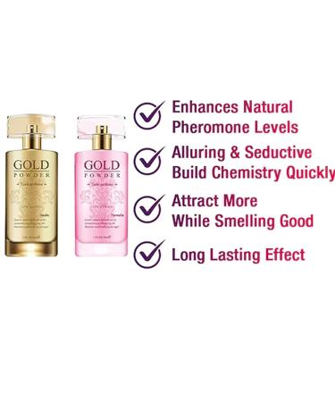 Roypheromone Body Flirting Perfume Gold Powder Taste Perfume Pheromone Oil for Women to Attract Men Pheromone Body Flirting Perfume Long Lasting Pheromone Perfume for Men Women (Women) - Buy Online on GoSupps.com