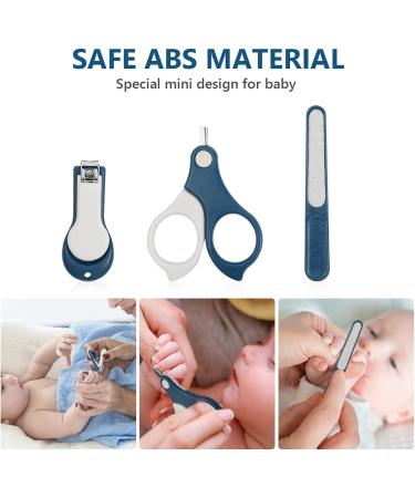 Vicloon Baby Nail Kit - 6Pc Set for Newborns & Toddlers | Nail Clippers, Scissor, Earpick, File, Tweezer | Baby Nail Care Tool in Blue - Buy Online on GoSupps.com