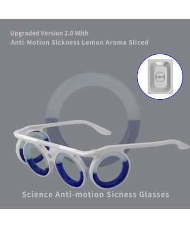 Anti-Motion Sickness Lemon Aroma Glasses - 6 Pieces for Carsickness, Airsickness, Seasickness Relief - Adults & Kids (White) - Buy Online on GoSupps.com