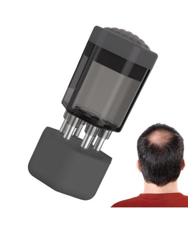 Scalp Application Comb - Hair Oil Applicator Hair Oiling Applicator Bottle | Portable Hair Growth serrum Applicator with Top-Mounted Refill Hair Root treeatment Applicator Comb for Hair Growth 1x2 Gray