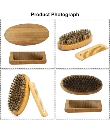 Premium Wild Boar Bristle Beard Brush for Men | Perfect for Grooming and Styling - Buy Online on GoSupps.com