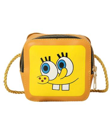 wopin Spongebob handbag ZHULIA Spongebob Shoulder Bags Cartoon Bags for Children's Kindergarten Spongebob Crossbody Bag Birthday Gift
