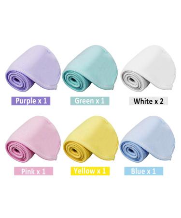 7pcs Adjustable Terry Hair Bands for Spa & Makeup | Cotton Facial Headbands for Yoga & Face Care - Buy Online on GoSupps.com