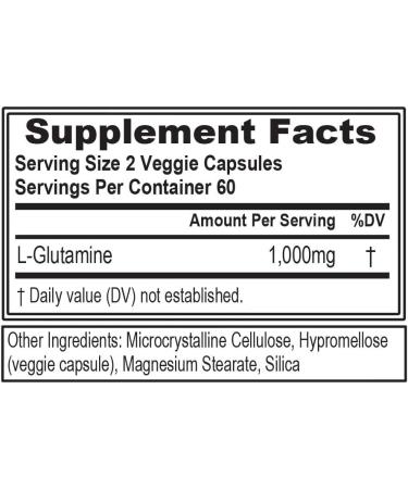 EVLution Nutrition Glutamine 1000mg - 120 Veggie Capsules for Muscle Recovery - Buy Online on GoSupps.com