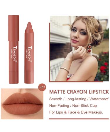 3 Colors Smooth Matte Lipstick Set C - Long Lasting, Waterproof, Non-fading Lip Makeup - Buy Online on GoSupps.com