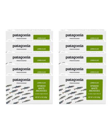 Patagonia Provisions Lemon Olive Spanish White Anchovies (4.2oz unit) 10-Pack Olive Oil 10 x 4.2 oz (120g) can