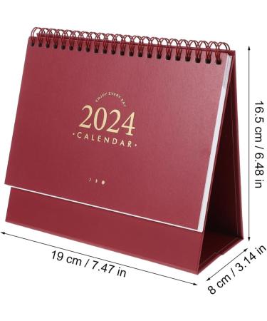 COHEALI Pad Calendar 2024 18 Months Calendar 2023-2024 Desk Calendar Daily Schedule Calendar Calender Birthday Decoration for Girl Household Desk Calendar Dating Small Desktop Spiral Paper Red - Buy Online on GoSupps.com