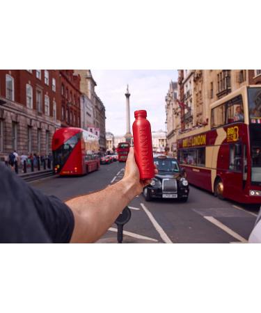 Bottle Up Reusable Water Bottle with English Still Spring Water - 6 x 500ml | London Red Plant-based BPA Free Eco Friendly - Buy Online on GoSupps.com